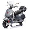 Moto Elettrica Piaggio Vespa GTS Super 12V con Bauletto e Parabrezza-Grigio