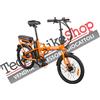 Bicicletta Elettrica a Pedalata assistita Pieghevole Z-Tech ZT-12 Camp 6.0 250w 36v 8ah-Arancione