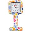 GIMA Orologio per infermieri - quadrato - fantasia fiori