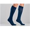 GIMA Gambaletto cotone unisex - l - media compressione - blu - 1 paio