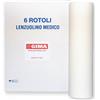 GIMA Lenzuolino punta a punta 2 veli 80m x 59 cm perf. 190 cm - conf. 6 rotoli