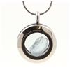 A Bijoux Collana Acquamarina Brut. Modello Medaglione 25 MM Colore Argento