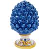 CERAMICHE CALTAGIRONE Pigna Ceramica cm 32 Siciliana Caltagirone Blu Base Decorata