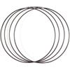 Vaessen Creative Metallringe Set, Schwarz, 4 Stück, Spannringe 30 cm aus 3 mm Metalldraht, 11014-005