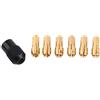 Eujgoov 7 Pz/set Collet Chuck Sleeves, Mandrino Ottone Pinza per Utensili Rotanti Compreso 1mm-3.2mm con Plastica Nera M8 × 0.75 CoverFits Rotary Tools
