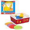 Basic Fun Fisher Price Classici 1697 Music Box Record Player, Giocattolo musicale per bambini, Giocattolo educativo interattivo con 10 canzoni, Giocattolo per l'apprendimento, Giocattolo retrò, 18+ mesi