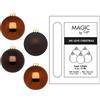 Inge's Christmas Palle in Vetro Cognac Diamond Lucide/opache d 8 cm Confezione 12 Pezzi