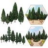 Evemodel 52pcs Modello Alberi di Pino Verde Pini di Plastica per la Foresta Ho Scala Modello Ferroviario Layout Scenario in Miniatura