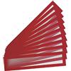 Tarifold Es 195213 - Confezione da 10 cornici magnetiche porta titoli A4/A3 - (55 altezza x 297 mm) magnetico Pro per lavagna magnetica, colore: rosso