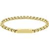 Lacoste Braccialetto a catena da uomo Collezione L'ESSENTIEL Decorato con disegno petit piqué disponibile Yellow Gold Taglia unica