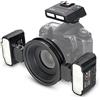 MEKE Meike MK-MT24 Wireless Close-Up Speedlight Macro Twin Lite Flash compatibile con fotocamere Nikon F-Mount Z-Mount Digital SLR D1X D2 D2H D2X D3 D3X D200 D300 D300S D700 D3500 Z6 Z7