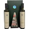 YesEatIs Oleum Comitis - Olio Extra Vergine di Oliva - 100% Italiano Estratto a Freddo - Confezione Regalo con 2 Bottiglie da 500 ml e Parmigiano Reggiano DOP Vacche Rosse Stagionato 40 Mesi