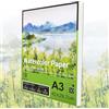 ESENG® Carta ad acquerello premium DIN A3, 100% cotone, 30 fogli, 300 g/mq, colore bianco, blocco ad acquerello, blocco da colorare per acquerello, disegno, pittura