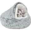 YAGE Cuccia per cani calmante soffice peluche per cani di taglia grande, taglia media, lavabile, anti ansia, letto per gatti di piccola taglia per gatti interni, letto a ciambella autoscaldante