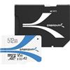 SABRENT Micro SD 512GB v30, SDXC Card UHS-I A2, Scheda Micro SD U3, Micro SD card con lettura fino a 100MB/S, per fotografi professionisti, video maker, vloggers per video, Full HD (SD-MQ30-512)