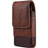 ANPNELEC Clip da Cintura e Magnetica Spegni Custodia in Pelle Nylon Cover per Xiaomi Redmi 10C, Samsung Galaxy Xcover 6 PRO, Marrone