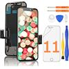 Yodoit Display Schermo per iPhone 11 Schermo di Ricambio LCD 6.1 Pollici Display Touch Digitizer Vetro Compatibile con Modello A2111, A2223, A2221, con Kit di Strumenti di Riparazione
