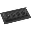 EVOline Flip Top Push M 4xSchuko, nero