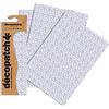 décopatch Decopatch C661O - 1 BUSTA da 3 fogli di carta stampata 30x40 cm, Tangram blu