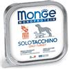 Monge Monoprotein SOLO Patè Grain Free 150 gr - Tacchino Monoproteico crocchette cani Cibo Umido per Cani