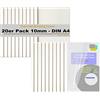 TUKA-i-AKUT 20x 10mm Copertine per Rilegatura Termica, A4 Cartelline Termiche, Larghezza Dorso 10 mm - Capacità 90 Fogli, Fronte trasparente, 20 pz, Bianco Colore, TKD9200-A4-white-20x