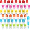 KAHEIGN 48 Pezzi Mini Penne a Sfera a Scomparsa, 6 Stili a Forma di Pillola con Volto Sorridente Simpatico Cartone Animato Favore Retrattile per Scuola Materna Home Scrivi