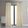 HPD Half Price Drapes Tende oscuranti in velluto, lunghe 240 cm, 1 pannello, tenda oscurante plissettata per soggiorno e camera da letto, 63 x 240 cm, beige alabastro