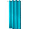 ED Enjoy Home Tenda Decorativa con Occhielli argentati, 140 x 240 cm, Blu Turchese, 100% Poliestere, Satinato, Collezione Basic