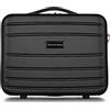 WITTCHEN Necessaire da viaggio Custodia per cosmetici Valigia da viaggio Bagaglio a mano Valigia cabina Valigia in ABS Borsa da toilette Rigido Globe Line Nero Ryanair/ITA Airways