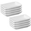 Westmark 8 Ciotole in Ceramica, Rettangolare, Piccolo, Dimensioni: 7,8 x 5 x 1,5 cm, Ceramica, Tapas + Friends, Bianco, 697522E1