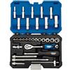 Draper B30MN/SG 1/10,2 cm SQ. Dr. Metric socket set (30 pezzi), blu