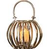 GILDE Portacandele in alluminio decorativo per soggiorno, con luce natalizia, diametro 23 cm