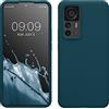 kwmobile Cover per Xiaomi 12T / 12T Pro Custodia - Back Case per Smartphone in Silicone TPU - Protezione Gommata - petrolio matt