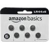 Amazon Basics - Batterie alcaline LR44 a bottone, confezione da 6
