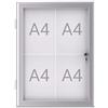 MAUL Bacheca per avvisi MAULexcite argento 4 A4 con serratura