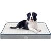 EMPSIGN Cuscino Materassino Impermeabile per Cani Taglia Grande Tappeto Sfoderabile Lavabile, 90x60x7,5cm, Grigio