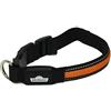 Dehner - Collare per Cani a LED Flash Collar, Lunghezza 41 cm, Altezza 2,5 cm, Tessuto a Rete, Nero/Arancione