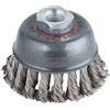 wolfcraft Spazzola a tazza con filo di acciaio inossidabile intrecciata, 2700000