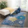 NOURISON Passion Floreale Blu 10 x 10 cm Area Tappeto 3'9 x 5'9