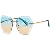 kimorn Occhiali Da Sole Di Per Donna Oversized Occhiali Da Taglio Di Diamanti Rimovibile Classic Eyewear AE0534 (Oro/Rosa/Giallo, 65)