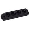 EVOLINE Schulte Multipresa EVOLINE Express 4 X Schuko, gst18, 1 pezzi, nero, 159104000100