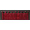 Linder - Testiera per Letto a Balze, 1 27% Cotone 18 Percentlin 55% Poliestere (3) 100% Poliestere, Rosso, 160 x 70 cm