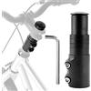 Srup Prolunga Stelo Forcella Bici Regolabile, Estensione Manubrio Riser per Bici, Prolunga Stelo Forcella Adattatore, per Attacco Manubrio per 1-1/8 28,6 mm MTB Nero