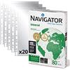 Navigator Universal Carta Premium Per Ufficio, Formato A4, 80 Gr,  Confezione Da 20 Risme Da 500 Fogli