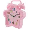 N NEWTOP NEWTOP Orologio Sveglia Beep Colorata Stella in Plastica Allarme Tasto ON OFF Movimento al Quarzo Silenzioso Continuo da Tavolo Comodino Analogica Senza Ticchettio per Bambini Adulti (Rosa)