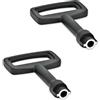 Ganter Normelemente Ganter Norm elementi | verriegelungen tramite chiave - GN 115 | Comando con doppia Bart | 2 pezzi, nero, GN 119.2-86-VDE5-SW