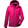 Killtec Girl's Giacca da sci/giacca funzionale con cappuccio e paraneve KSW 158 GRLS SKI JCKT, neon pink, 164, 38490-000