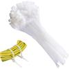 MAURER Fascette stringicavo in nylon per cablaggio (100 pezzi) - - bianco - mm 3,5x280