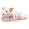 Steiff Peluche Maialino Piko, dolce animale di stoffa con occhi in plastica per bambini e bambine, Friends, pupazzo di 28 cm, rosa, 063978