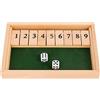 EACHHAHA Shut The Box - Classico gioco da tavolo in legno, gioco di dadi, giocattolo da viaggio, adatto per l'allenamento di logica matematica per bambini